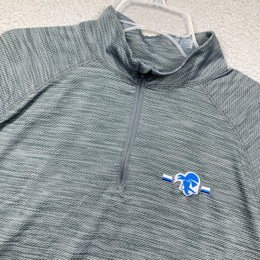 Seton Hall University Pirate 1/4 Zip Shirt Adult XL Gray Long Sleeve Lightweight